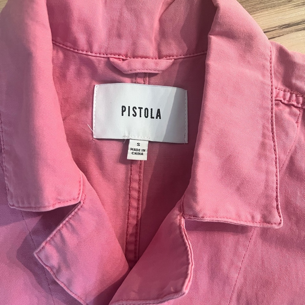 PISTOLA Grover Washed Pink Utility ROMPER - Picture 2 of 2